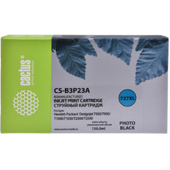 Картридж струйный Cactus CS-B3P23A №727 (фото черный)