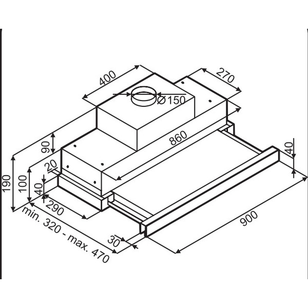Кухонная вытяжка MAUNFELD Galaxy 90 (белый)