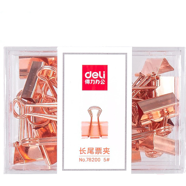 Зажим для бумаг DELI 78200 25шт