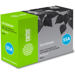 Картридж лазерный Cactus CS-CE255AS CE255A черный (6000стр.) для HP LJ P3011/P3015