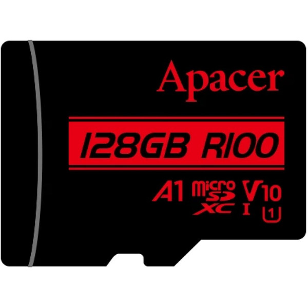 Карта памяти Apacer microSDXC AP128GMCSX10UB-R 128GB (с адаптером)