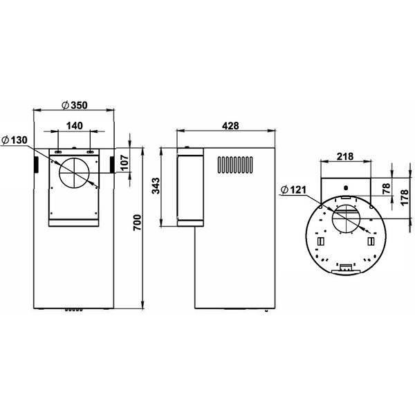 Кухонная вытяжка Weissgauff Tubus 700 PB WH
