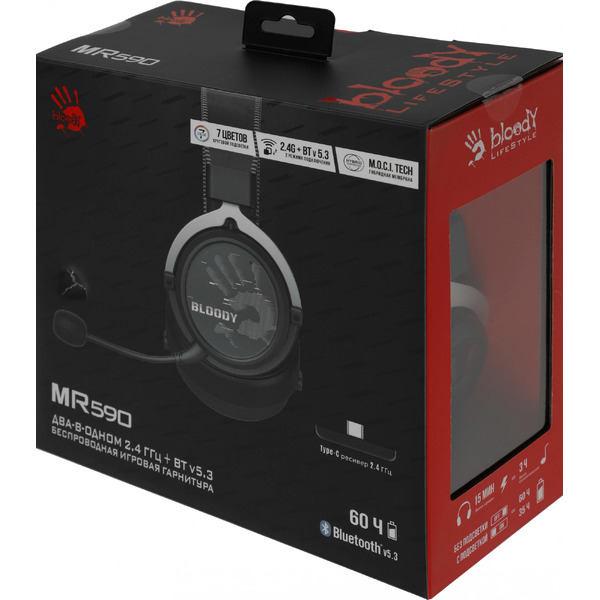 Наушники A4Tech Bloody MR590 Sports (черный)