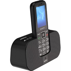 Кнопочный телефон Maxvi RT-04 с док-станцией (черный)