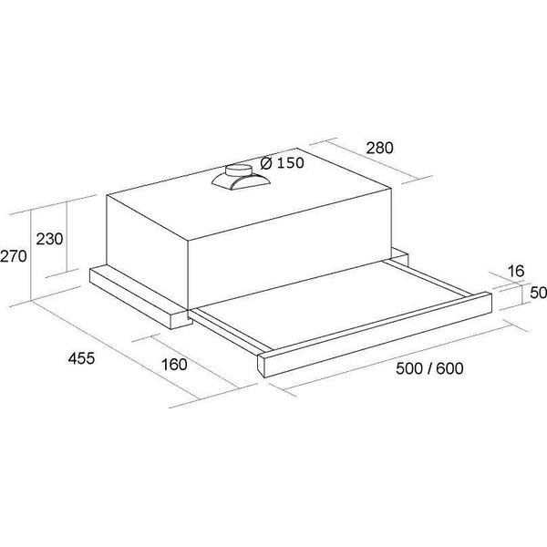 Вытяжка кухонная PYRAMIDA TL 50 (1100) BL