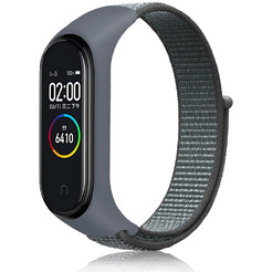 Ремешок Bingo Nylon для Xiaomi Mi Band 3/4/5/6 (серый)