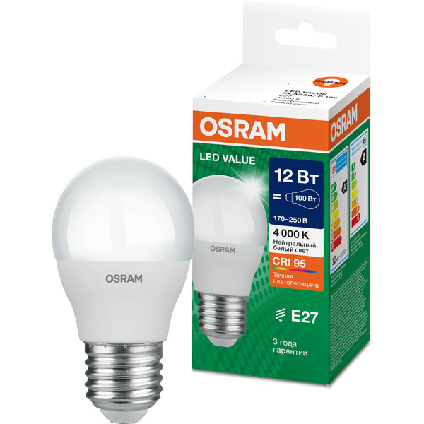 Светодиодная лампа OSRAM Value P100 12W 4000К E27