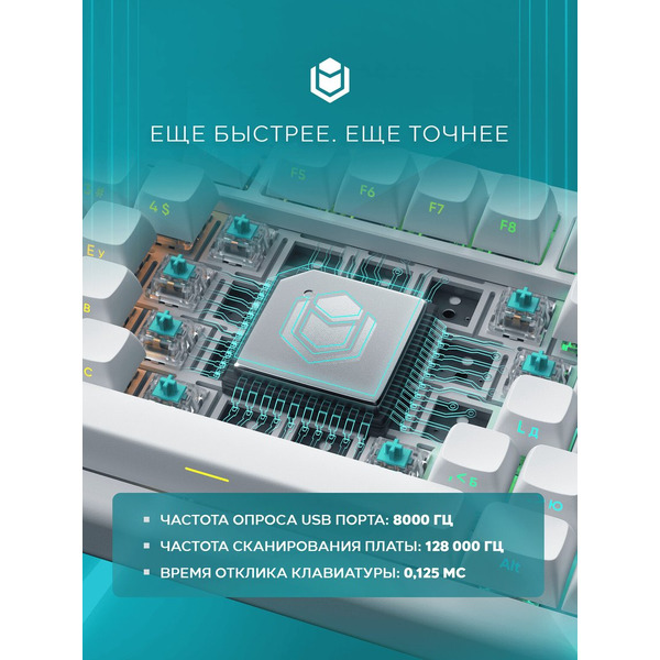 Клавиатура IO by Red Square Type 84 Magnetic g3ms Magnetite Ice io291 (белый)