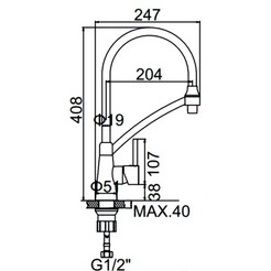 Смеситель Ledeme L4399B-2 (черный)