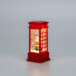 Декоративный фонарь с эффектом снегопада и подсветкой NEON-NIGHT Телефонная будка 501-185