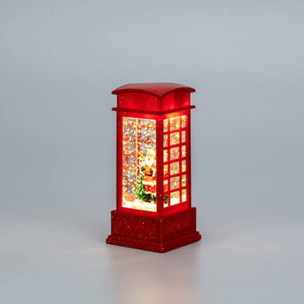 Декоративный фонарь с эффектом снегопада и подсветкой NEON-NIGHT Телефонная будка 501-185