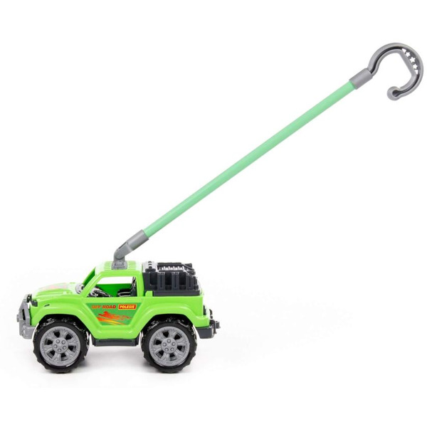 Игрушка-каталка Полесье Легионер с ручкой 63929 (зеленый)