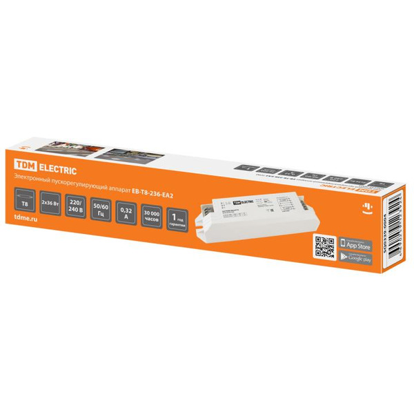 Электронный пускорегулирующий аппарат TDM Electric EB-T8-236-EA2 SQ0339-0004