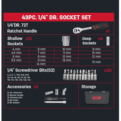 Набор инструментов Deli EDQ41043