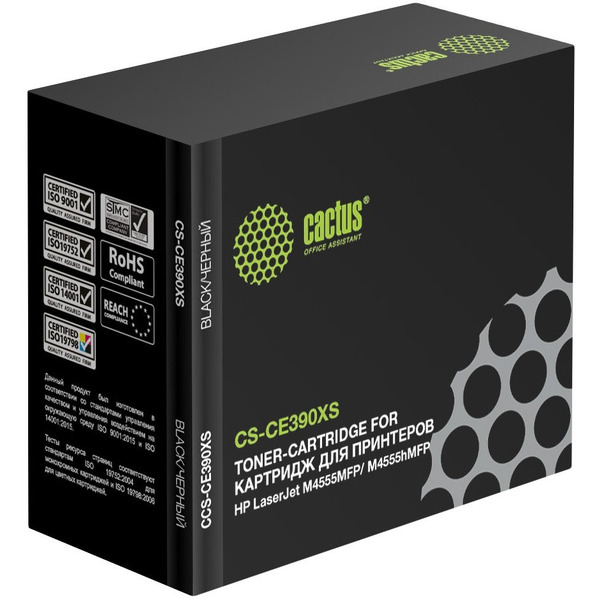 Картридж лазерный Cactus CS-CE390XS CE390X черный (24000стр.) для HP LJ M4555