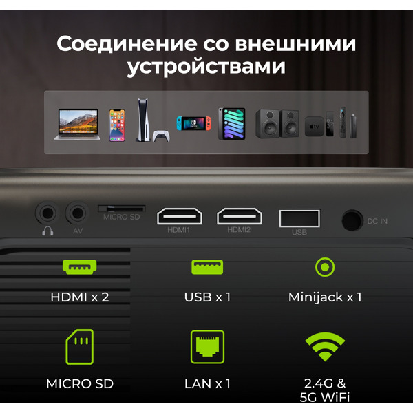 Проектор CACTUS CS-PRM.07B.WUXGA