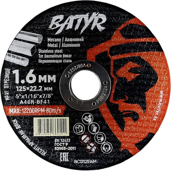 Круг шлифовальный Batyr BCD12516M