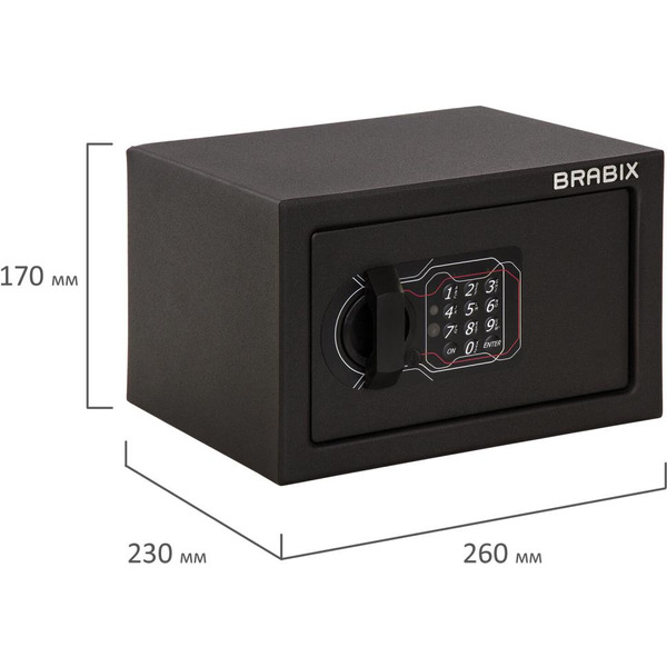 Сейф мебельный BRABIX SF-170EL (291143)