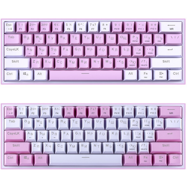 Клавиатура Redragon Fizz (розовый/белый) 70672