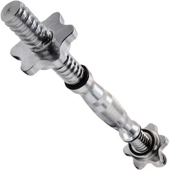 Гриф для гантели AMETIST с железной ручкой бочонком 25x350мм (1.35кг, полнотелый)