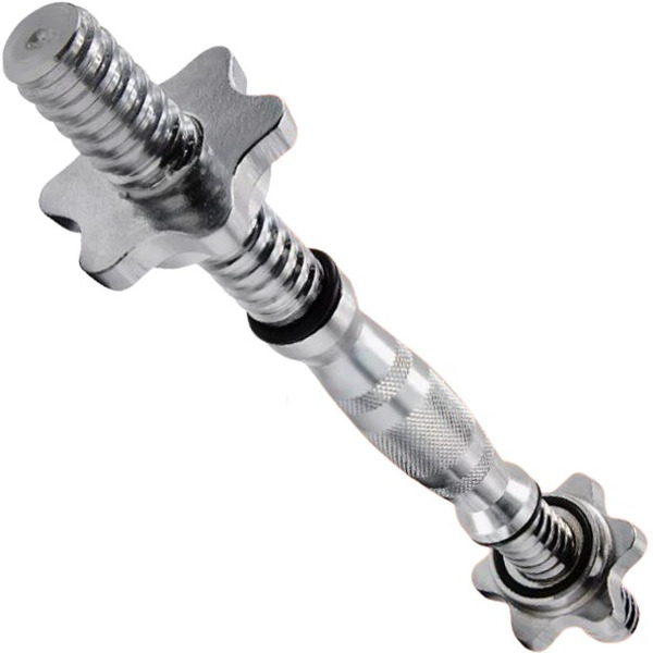 Гриф для гантели AMETIST с железной ручкой бочонком 25x350мм (1.35кг, полнотелый)