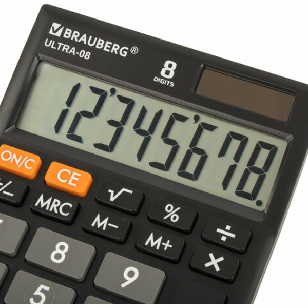Калькулятор BRAUBERG Ultra-08-BK (250507)