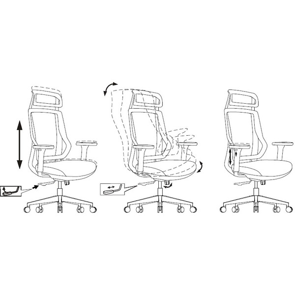 Кресло Бюрократ MC-412N-H (черный, сетка)