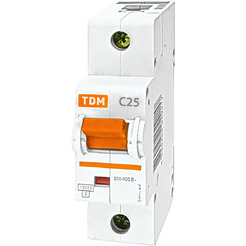 Выключатель автоматический TDM ВА 47-125 1Р 25А 15кА SQ0208-0052