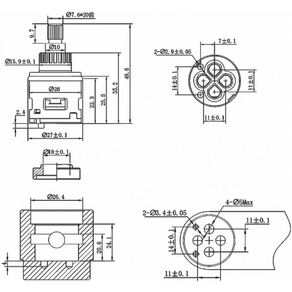 Картридж-дивертор AV Engineering AVSSS-100