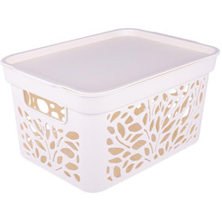 Корзина с крышкой Полимербыт Leaves 10л 4383700
