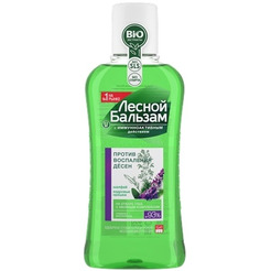 Ополаскиватель для десен Лесной бальзам с маслом кедровых орешков и шалфеем на отваре трав 400 мл