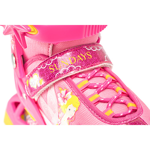 Роликовые коньки Sundays PW-153B-5D (р 37-40) розовый