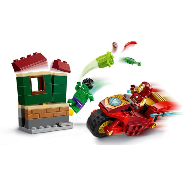 Конструктор LEGO Super Heroes Железный человек на мотоцикле и Халк 76287