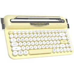 Компьютерная клавиатура AJAZZ AF84 (бело-желтая)