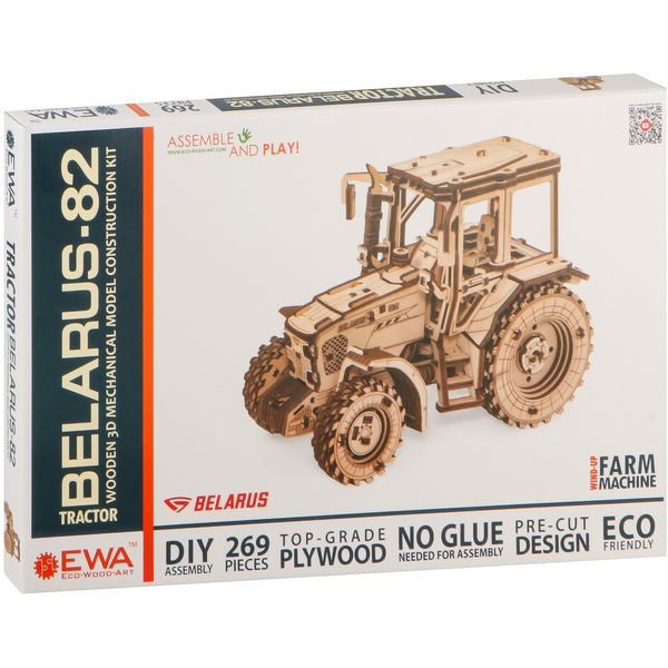 Механическая модель в виде конструктора EWA Трактор BELARUS-82
