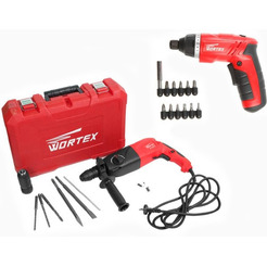 Перфоратор WORTEX RH 2427 F + Шуруповерт BS 4536 BLi (RH2427F1102A1)