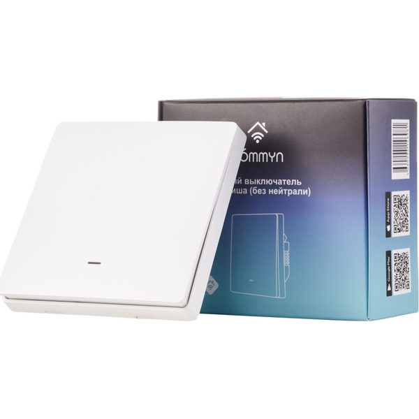 Выключатель HOMMYN SWZBNN01W (без нейтрали)