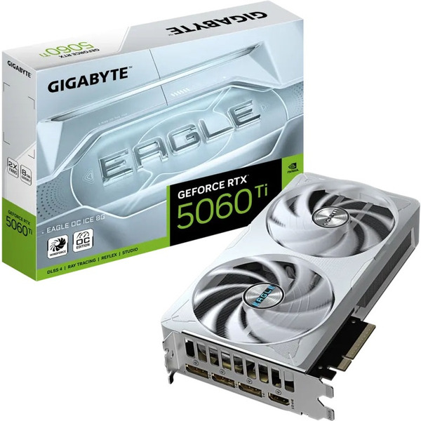 Видеокарта Gigabyte GeForce RTX 5060 Ti Eagle OC Ice 8G GV-N506TEAGLEOC ICE-8GD