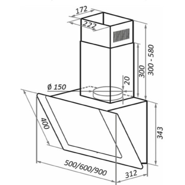 Вытяжка MAUNFELD Wind Push 60 (белый)