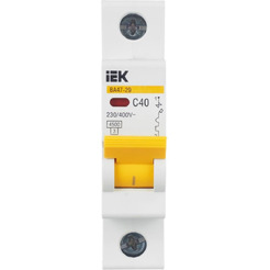 Выключатель автоматический IEK ВА 47-29 40А 1P 4.5кА С MVA20-1-040-C