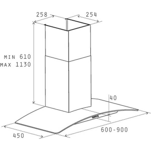 Кухонная вытяжка Jetair Lilly IX/A/60