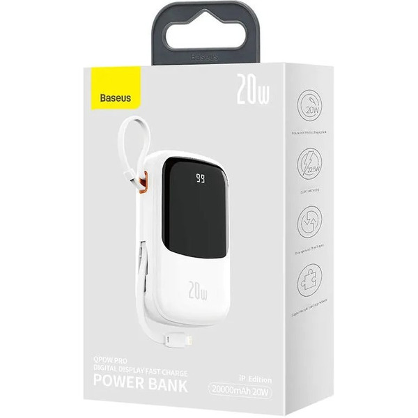 Портативное зарядное устройство Baseus Qpow Pro 20000mAh PPQD060202 (белый)