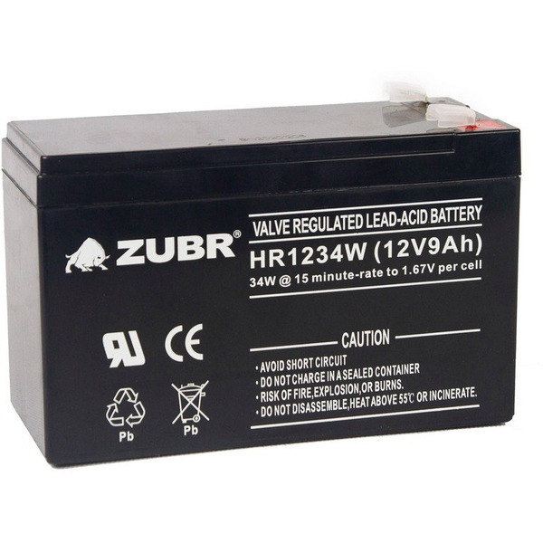 Аккумулятор для ИБП Zubr HR 12-34W (12 В/9 А·ч)