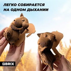 Конструктор QBRIX Три хомяка 3D 20126