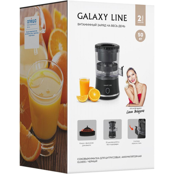 Соковыжималка Galaxy Line GL0855 (черный)