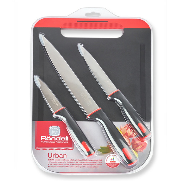 Набор ножей с разделочной доской Rondell Urban RD-1010