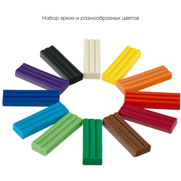 Пластилин восковой Гамма Пчелка 280032Н (12 цв)