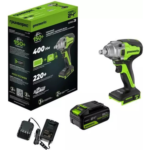 Гайковерт Greenworks GD24IW400 3802907CUG