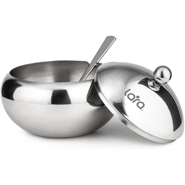 Сахарница с ложкой LARA LR08-35 SS