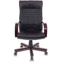 Офисное кресло Бюрократ KB-10WALNUT/B/LEATH (черный)